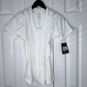 AlignMed Posture Shirt 2.0 Women's XL White Zip Compression Support Top NWT